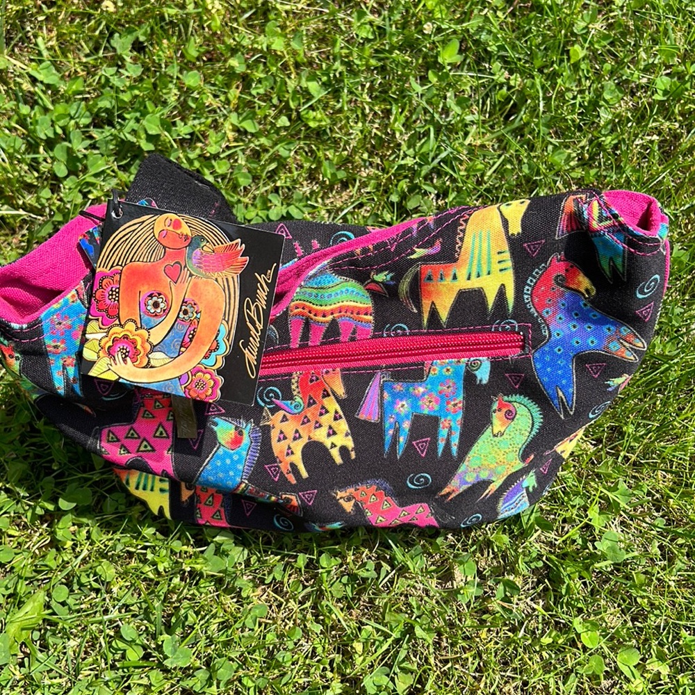 Laurel Burch Rainbow Mares Small Scoop Tote